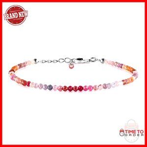 Adjustable Sterling Silver Gemstone Bracelet, 8 Inch, Dainty Jewelry